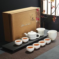 Service à thé Kung Fu en porcelaine blanche ESTICK, style japonais moderne, avec pot à double paroi et tasse maîtresse portable, haut de gamme pour la maison