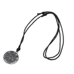 Colliers pendentifs Vintage en tetragramme, 3 pièces, en acier inoxydable, cadeau magique, <span class=keywords><strong>pentagramme</strong></span> béni <span class=keywords><strong>de</strong></span> solex amulette - Product Image 4