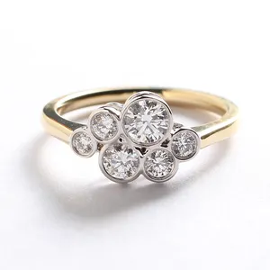 High fashion Custom Rings Classic Design 10K 14K 18K Gold Lab Grown Diamond Moissanite Jewelry Wedding Band Ring