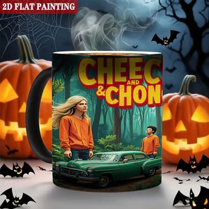Cheech And Chong <b>Ceramic</b> Mug 11oz Color Changing Magic <b>Cup</b> 2D Flat Painting Design - Product Image 6