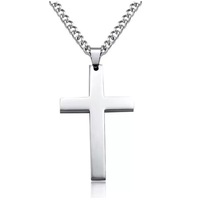 Collier pendentif croix et flèche plaqué or 18 carats poli miroir, style hip-hop chrétien, pour hommes et femmes, idéal pour les cadeaux de fête - Vente en gros