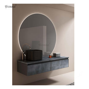Moderno 1.7 metri di Design di grandi dimensioni <span class=keywords><strong>bagno</strong></span> di Design <span class=keywords><strong>mobile</strong></span> <span class=keywords><strong>con</strong></span> specchio a LED e resistente all'acqua caratteristica per il lavandino del <span class=keywords><strong>bagno</strong></span> <span class=keywords><strong>in</strong></span> ville - Product Image 4
