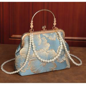 Nouveau sac à main pour femme de style chinois, sac à main tendance, grand sac à main à fleurs, sac à bandoulière unique, décoration en perles, sac à main décontracté pour femme - Product Image 4