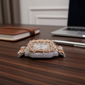 Montre mécanique automatique rectangulaire personnalisée en moissanite, cristal saphir, entièrement sertie de diamants, édition limitée de luxe, style hip-hop - Product Image 2