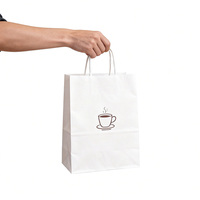 Sacs cadeaux en papier kraft recyclable rose avec poignées en corde de coton, imperméables, imprimés sur mesure, à fond carré, pour baby shower, vente en gros