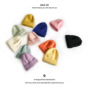 <span class=keywords><strong>Brother</strong></span> Cat Kids Mới Thu Đông Dễ Thương Màu Kẹo Màu Trơn Ấm Áp Dệt Kim Len Mũ Len Thường Ngày Mềm Mại Tươi Mát Sang Trọng - Product Image 5