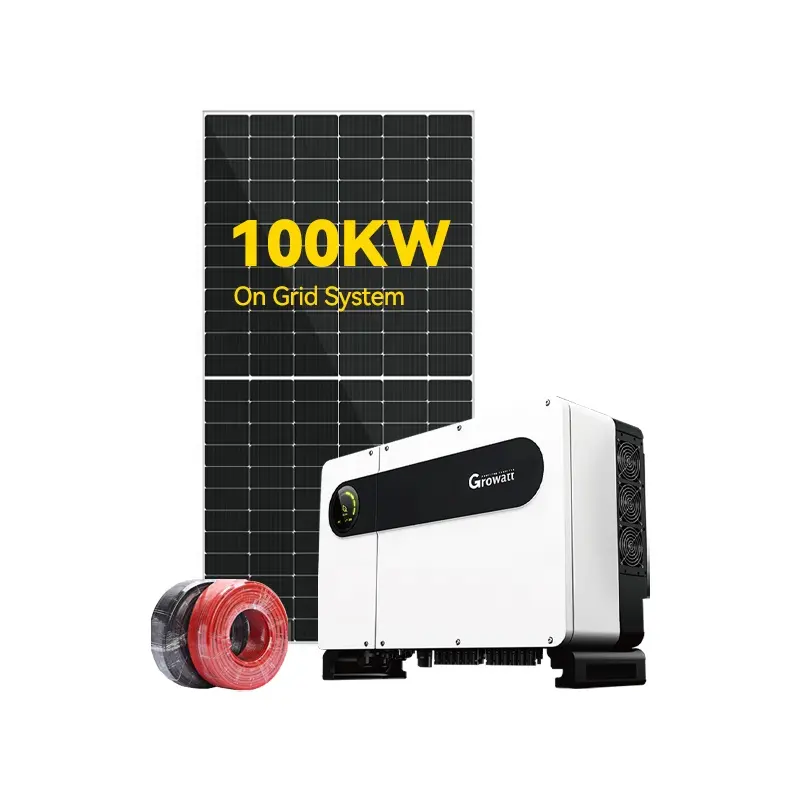 3 giai đoạn tấm mặt trời điện năng lượng mặt trời hệ thống bảng điều khiển 100kw 200Kw trên lưới 100kw năng lượng mặt trời hệ thống lai