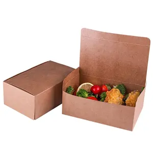 Hot Popular Customized Packaging Boxes Takeaway Disposable Biodegradable Paper Box Salad Food Containers Wholesale From China