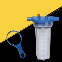Nouveau système d'abreuvement pour volailles en plastique bleu avec purification automatique de l'eau, filtre HEPA et régulateur de pression pour poulets, canards et oies