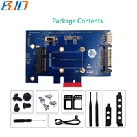 Adaptateur sans fil PCI Express PCI-E X1 vers Mini PCIe 1 emplacement pour carte SIM 2 antennes pour 3G 4G LTE WWAN Modem Wifi BT Module en stock