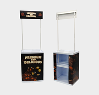 Table de promotion moderne, élégante, portable et pliable, comptoir pop-up pour salons professionnels, équipement d'exposition