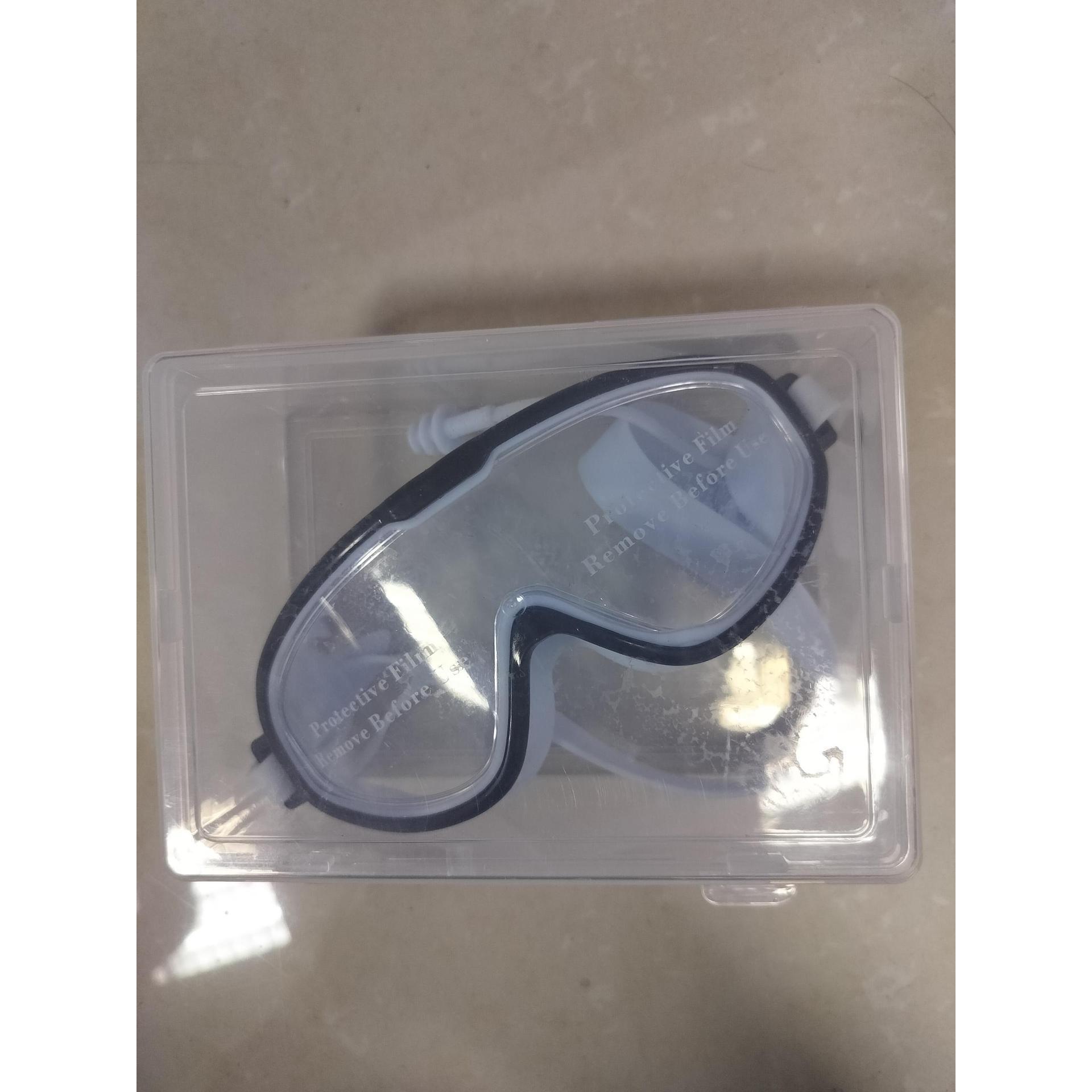 Caja de almacenamiento para gafas de natación azul-negro