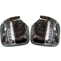 Coque de rétroviseur latéral manuel double LED chromée ABS argentée Marcan pour Hiace 2005-2018 KDH200 AC Schnitzer Auto Parts (Cinquième Génération)
