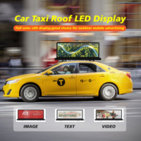 Letrero LED legible en exteriores, publicidad móvil P5 de doble cara para techo de coche, control remoto inalámbrico 4G, GPS, pantalla LED para techo de taxi