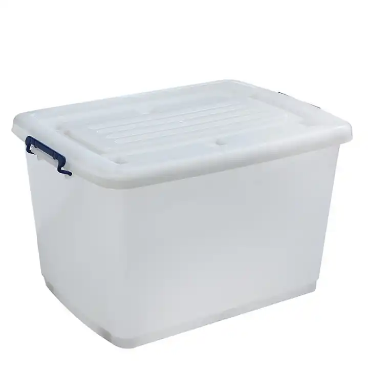 large wheeled clear storage boxes plastic