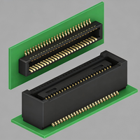 Conector de ángulo recto BTB HC-PBB08-2-50-M-H2.0 de 0.8mm de paso, de cobre SMT de doble ranura, para conexión placa a placa y entreplaca, para PCBA