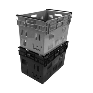 Sac de <span class=keywords><strong>livraison</strong></span> avec poignées ergonomiques en plastique maillé, boîtes de rangement réutilisables et personnalisables - Écologiques et durables - Product Image 5