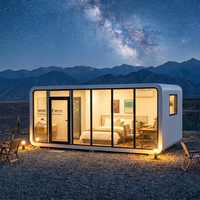 Capsule de Glamping Préfabriquée Solaire 20FT Entièrement Meublée Mobile Étanche pour Location Hôtelière et Vente en Gros