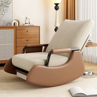Chaise de loisirs simple de Style nordique confortable inclinable à bascule pour patio balcon salon chambre-pour la sieste ou la détente