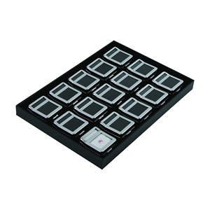 Professional Diamond Display Box with Logo Interchangeable Stone Detail Card and Reversible <strong>Cushion</strong> 15-Slot <strong>Tray</strong> - Product Image 2