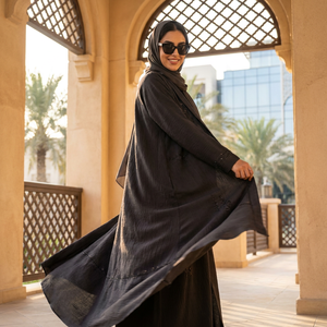 قماش كريب متين مقاوم للتجعد لسوق الشرق الأوسط للعباءات - Product Image 2