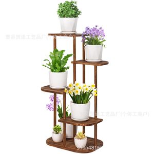 Soporte de Madera para Flores de 5 Niveles, Estante para Plantas de Pino Sólido, para Interiores, Exteriores, Balcón, Almacenamiento y Exhibición - Product Image 3