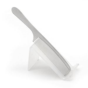 <b>Creative</b> <b>Gift</b> Silver Stainless Steel Hair Styling Comb with Fine Tooth - Product Image 1
