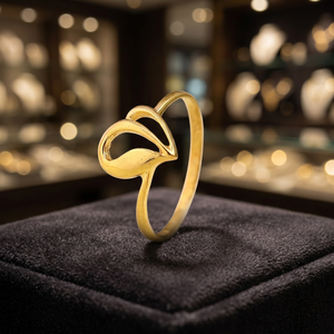 Minimalist <b>Plain</b> 18K Solid Gold Women's Lightweight Romantic Finger <b>Ring</b> for Weddings Parties Anniversaries Engagements or Gifts - Product Image 1