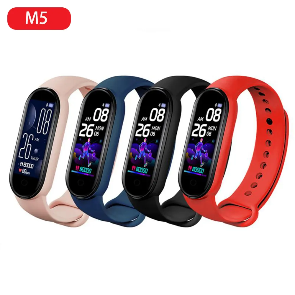 M5 Smart Watches Smart Band Sport Fitness Tracker Pedometer Heart Rate Blood Pressure Monitor Bracelet For Men Women