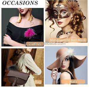 Borlas de Plumas Coloridas <span class=keywords><strong>para</strong></span> Accesorios de Ropa, Decoraciones <span class=keywords><strong>para</strong></span> Bodas, Navidad, Carnaval, Fiestas, Decoraciones <span class=keywords><strong>para</strong></span> <span class=keywords><strong>Bolsos</strong></span> de Zapatos - Product Image 6