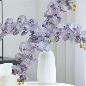 Orquídea Artificial de Aspecto Natural con Mariposa para Decoración, <span class=keywords><strong>Flores</strong></span> <span class=keywords><strong>Artificiales</strong></span> - Product Image 3