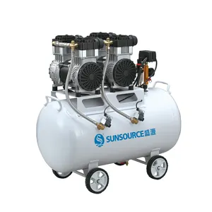 Industrie Draagbare Twee Cilinderkop 220V 5hp Vergeldende Olievrije Luchtcompressor