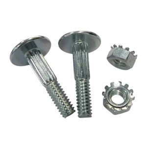 Carriage <b>Bolt</b> With Serrated <b>Flange</b> Nut Round Head Square Neck Carbon Steel Zinc Plated Grade 4.8 Fastener For Wood Furniture - Product Image 6