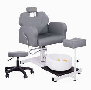 Silla de pedicura y manicura para salón de belleza, silla reclinable para masaje de pies, silla para baño de pies. - Product Image 3