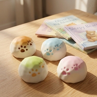 Bestseller transfrontalier : Jouet anti-stress Squishy à rebond ultra-lent, en forme de patte de chat mignonne et de coquilles de lait, doux au toucher et hydratant