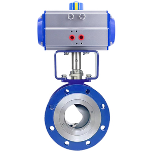 Válvula de Bola Neumática de Doble Acción Tipo V con Brida de Acero Fundido WCB DN80 304 de 2 Vías - Product Image 5