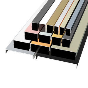 Carrelage moderne en céramique, métal, en forme de U, 1mm, <span class=keywords><strong>acier</strong></span> inoxydable, décoration murale, bordure intérieure, surface miroir, planchers d'appartements - Product Image 1