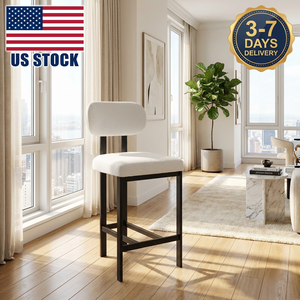 [US Stock] <strong>Set</strong> <strong>of</strong> <strong>2</strong> Modern Fabric <strong>Bar</strong> <strong>Stools</strong>, Ergonomic Counter Height <strong>Stools</strong> with Metal Legs for Kitchen Island &amp; Hotel <strong>Bar</strong> - Product Image 3