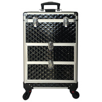 Valise de maquillage imperméable à roulettes tendance, rangement portable, grande capacité, maquillage, manucure, tatouage, coiffure, beauté, multi-couches