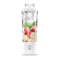 Draagbare huishoudelijke USB-sapcentrifuge beker, zomerse persoonlijke elektrische mini-fruitblender met 6 messen, slow juicer