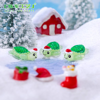 Meilleures ventes : Adorable tortue de Noël Chunjun, accessoires de décoration pour jardin, paysage enneigé, ornements de bureau