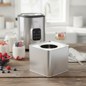 Lata cuadrada 5 LT Recipiente de metal para yogur 158x158 x H130 Mm 3 LT - Product Image 3