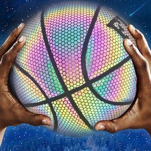Hot Selling PU Basketball Reflective <b>Ball</b> Glow Basketball Size 7 Size 5 Outdoor Indoor <b>Ball</b> Glowing <b>Luminous</b> Basketbol Gift - Product Image 1