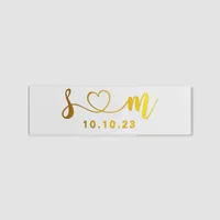 Autocollants transparents en PVC personnalisés, étiquettes pour cadeaux de mariage, étiquettes personnalisées pour cadeaux de fête nuptiale, étiquettes transparentes pour emballage, feuille d'or