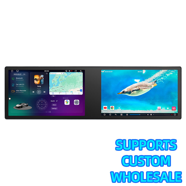 Universal 11.6 Inch Android Car Radio 2K Dual Screen Player GPS DSP MP5 Carplay for Audio/Backup Camera