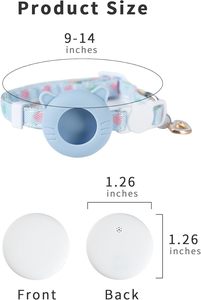 Nouveau collier pour chat <span class=keywords><strong>AirTag</strong></span>, sangle de cou réglable pour chaton avec étui de suivi anti-perte, conception de sécurité à rupture rapide - Product Image 2