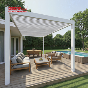 Décoration de jardin sur toit, patio, balcon avec angle réglable et résistance aux UV, structure extérieure moderne et créative, pergola - Product Image 1