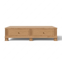 Table basse moderne minimaliste FERLY avec 2 tiroirs de rangement, table de cocktail, meuble de salon
