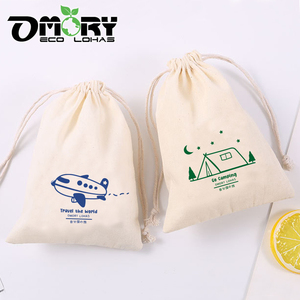 OMORY Wholesale Eco-friendly Large Canvas <b>Drawstring</b> Bag Cotton Storage <b>Pouch</b> 18X25cm Machine Washable for Daily Use Travel - Product Image 1