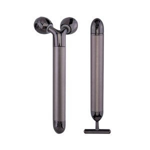 Logo personalizzato di alta qualità 24K oro elettrico beauty bar T forma massaggiatore per il viso 3D roller <span class=keywords><strong>kit</strong></span> 2 in 1 box set - Product Image 4